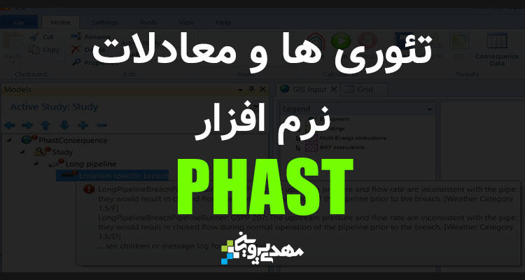 تئوری ها و معادلات نرم افزار phast