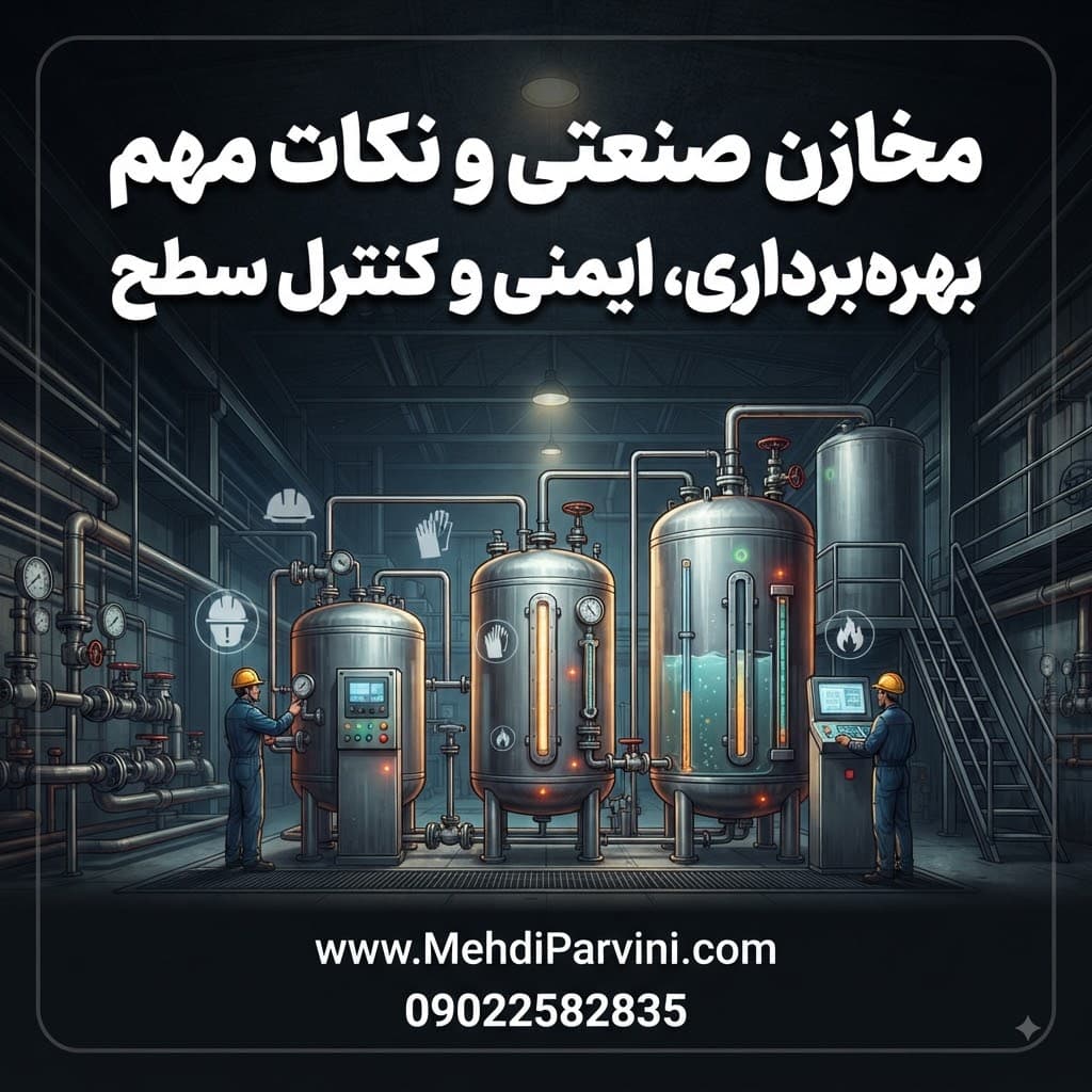 مخازن صنعتی و نکات مهم بهره‌برداری، ایمنی و کنترل سطح
