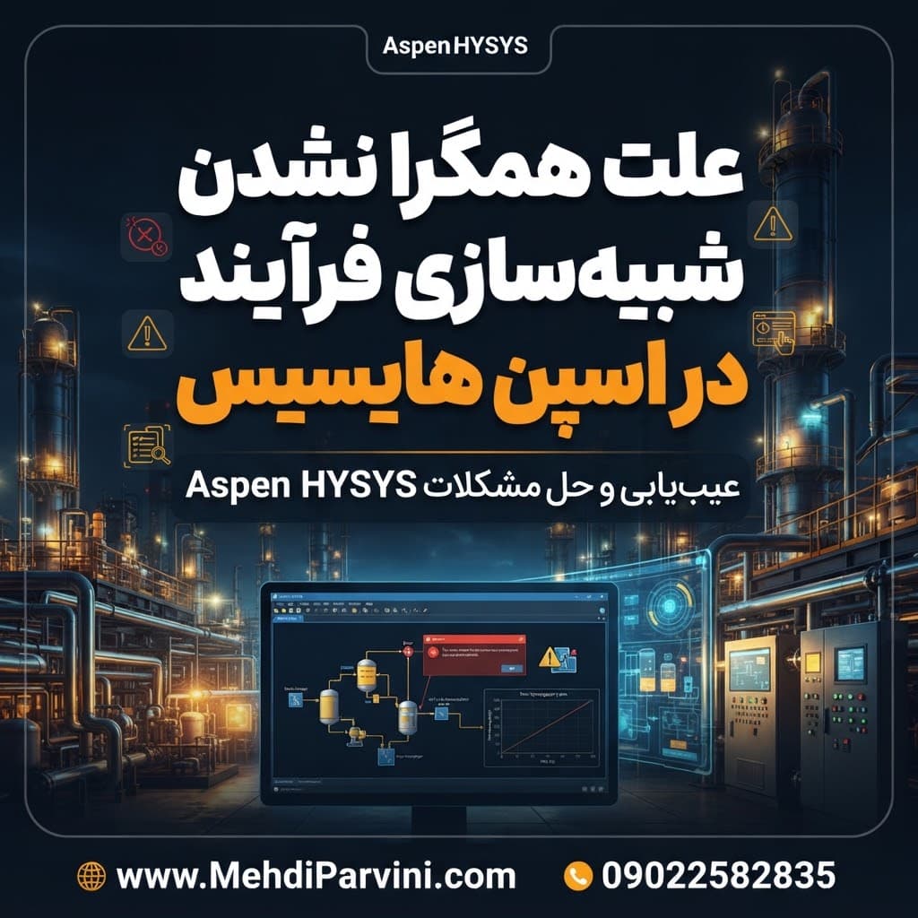 علت همگرا نشدن شبیه‌سازی فرآیند در اسپن هایسیس