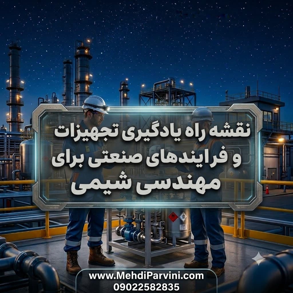 نقشه راه یادگیری تجهیزات و فرایندهای صنعتی برای مهندسی شیمی