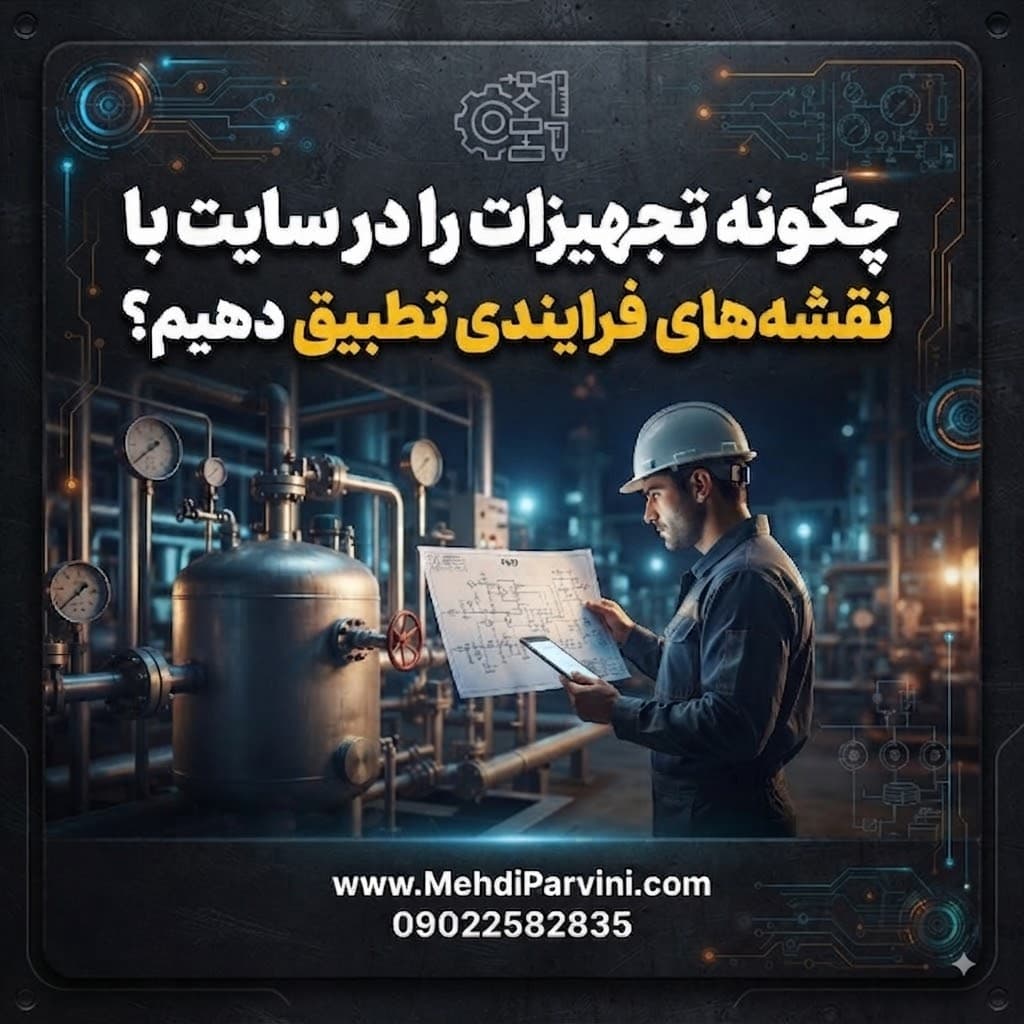 چگونه تجهیزات را در سایت با نقشه‌های فرایندی تطبیق دهیم؟