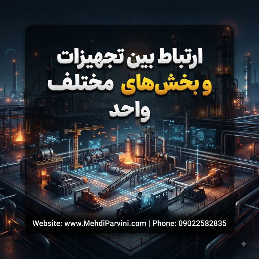 ارتباط بین تجهیزات و بخش‌های مختلف واحد