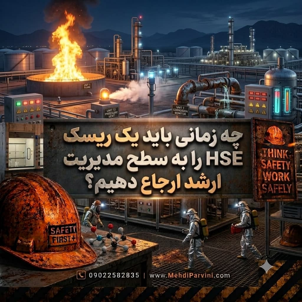 چه زمانی باید یک ریسک HSE را به سطح مدیریت ارشد ارجاع دهیم؟