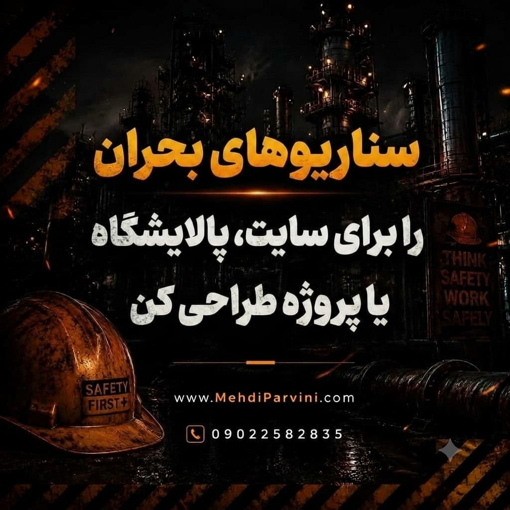 ناریوهای بحران را برای سایت، پالایشگاه یا پروژه طراحی