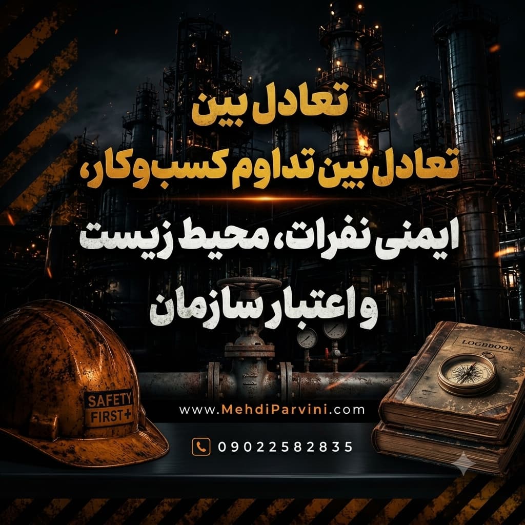 تعادل بین تداوم کسب‌وکار، ایمنی نفرات، محیط زیست و اعتبار سازمان