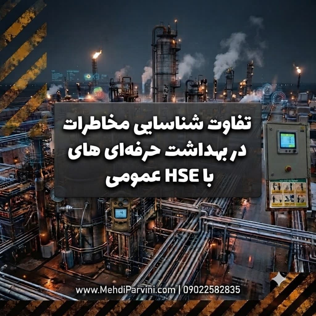 تفاوت شناسایی مخاطرات در بهداشت حرفه‌ای با HSE عمومی