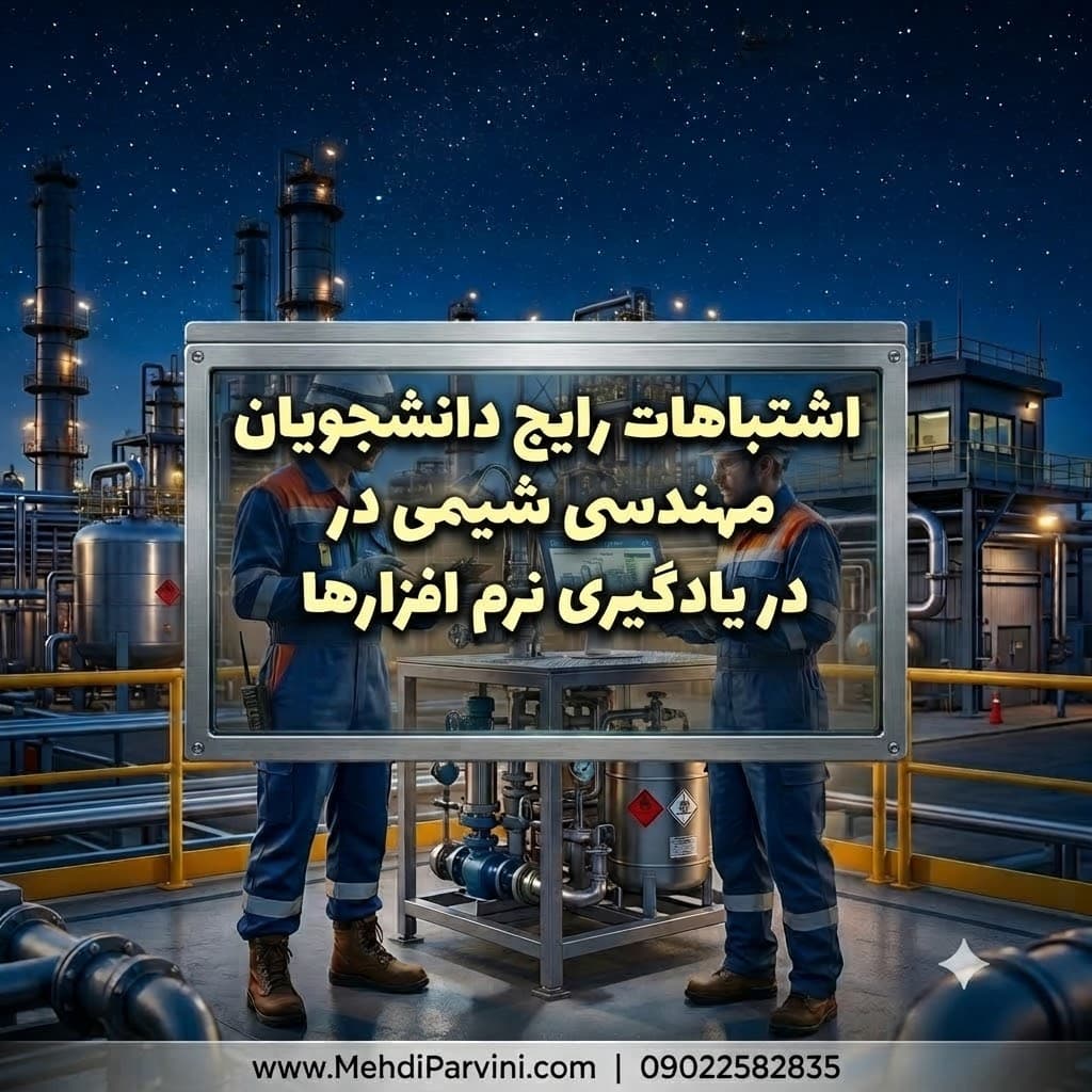 اشتباهات رایج دانشجویان مهندسی شیمی در یادگیری نرم‌ افزارها