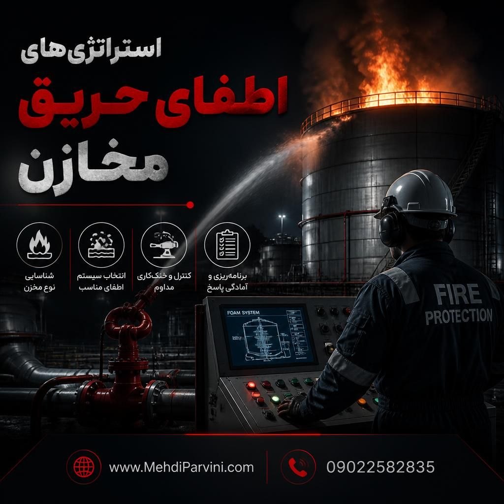 استراتژی‌های اطفای حریق مخازن