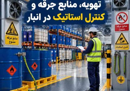 تهویه، منابع جرقه و کنترل استاتیک در انبار
