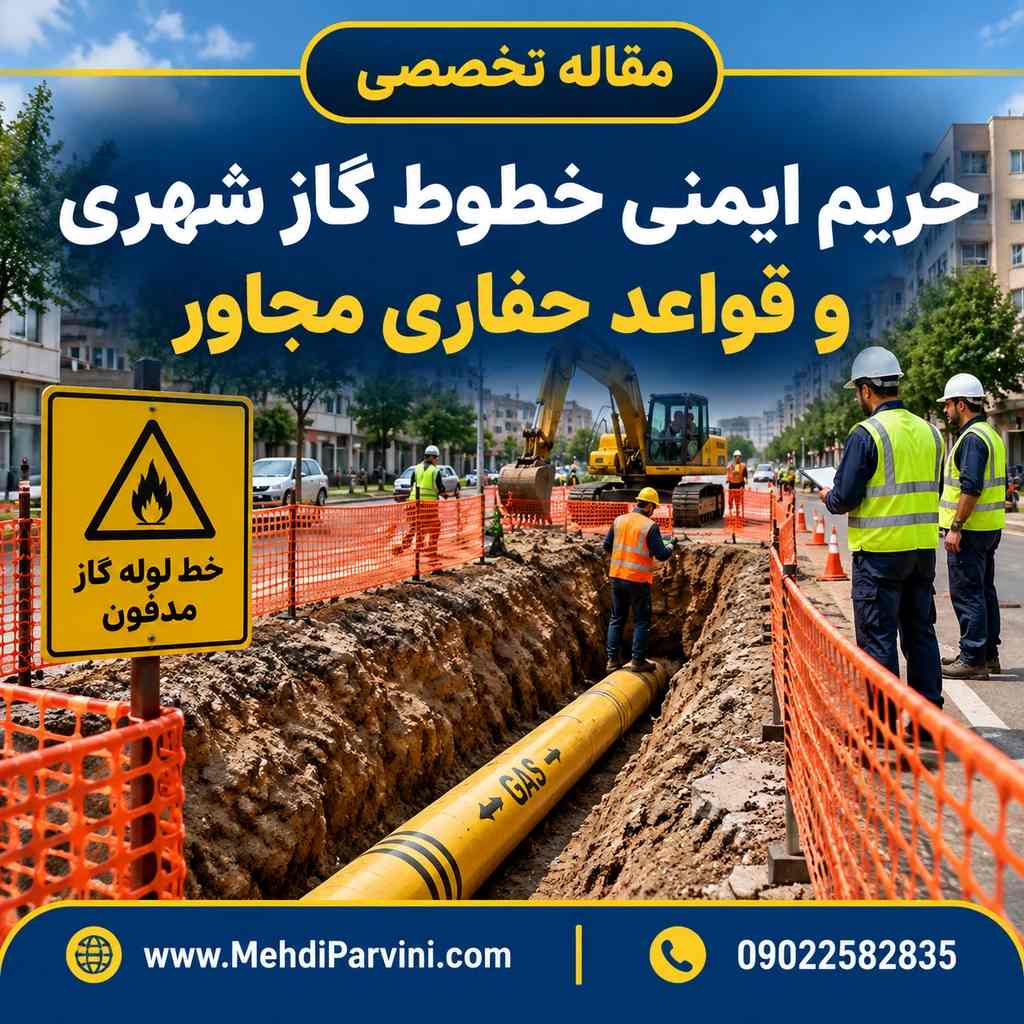 حریم ایمنی خطوط گاز شهری و قواعد حفاری مجاور
