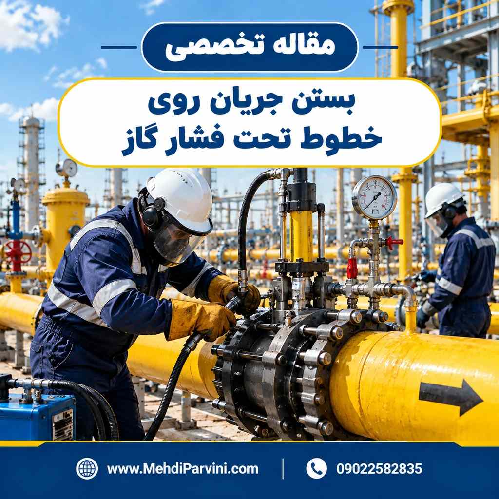 بستن جریان روی خطوط تحت فشار گاز