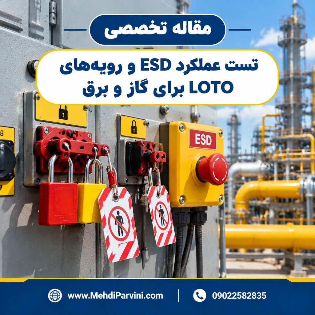 تست عملکرد ESD و رویه‌های LOTO برای گاز و برق