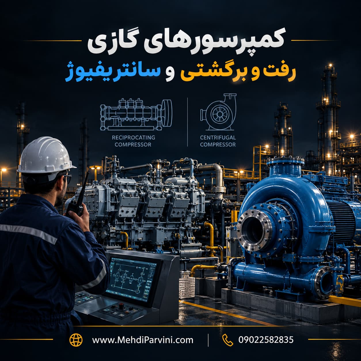 کمپرسورهای گازی رفت و برگشتی و سانتریفیوژ