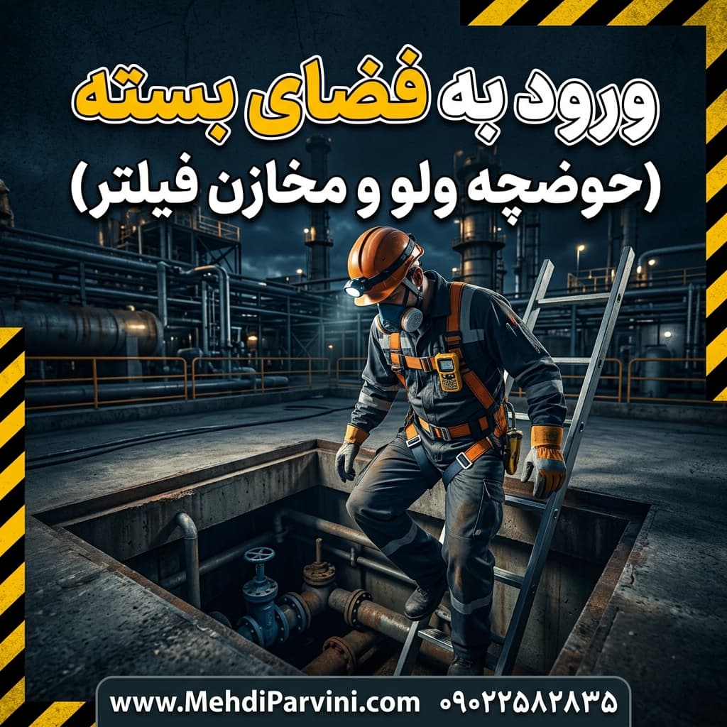 ورود به فضای بسته (حوضچه ولو و مخازن فیلتر)