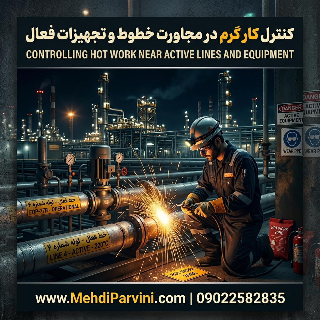 کنترل کار گرم در مجاورت خطوط و تجهیزات فعال
