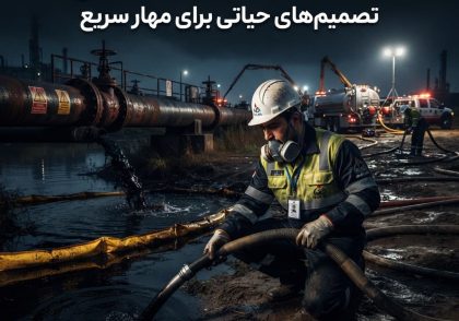 نشت خط لوله نفت کنار منابع آب