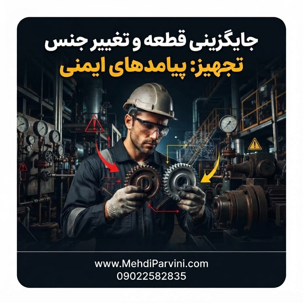 جایگزینی قطعه و تغییر جنس تجهیز: پیامدهای ایمنی