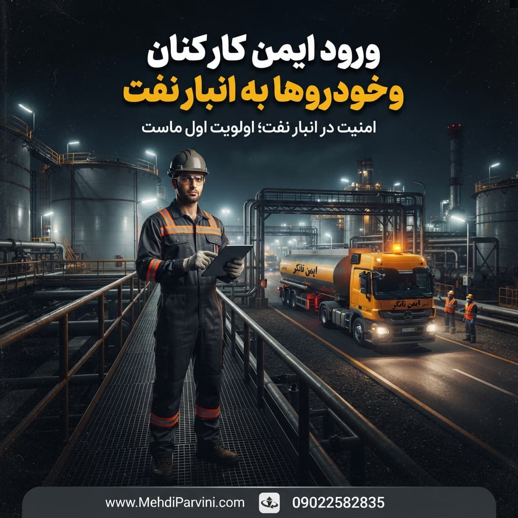 ورود ایمن کارکنان و خودروها به انبار نفت