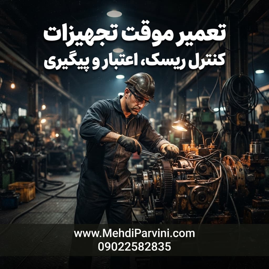 تعمیر موقت تجهیزات: کنترل ریسک، اعتبار و پیگیری