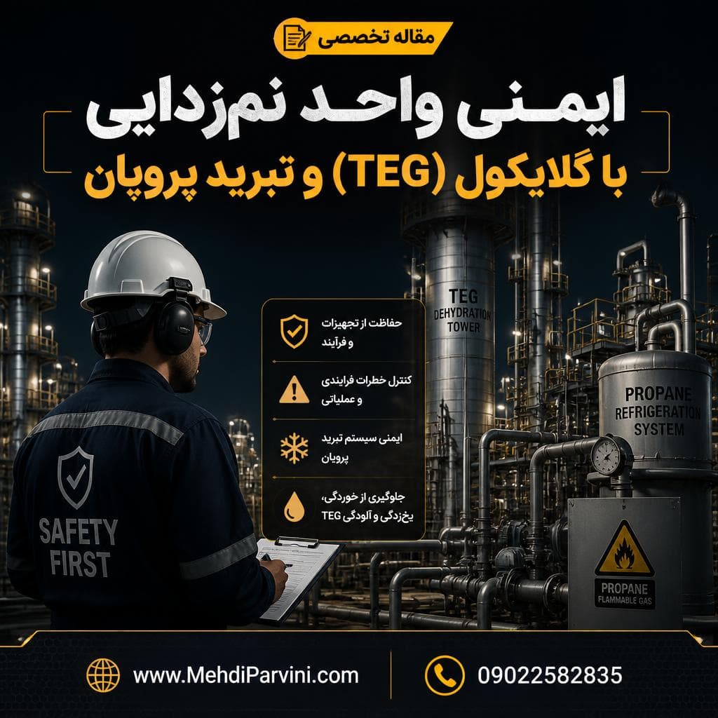 ایمنی واحد نم‌زدایی با گلایکول (TEG) و تبرید پروپان