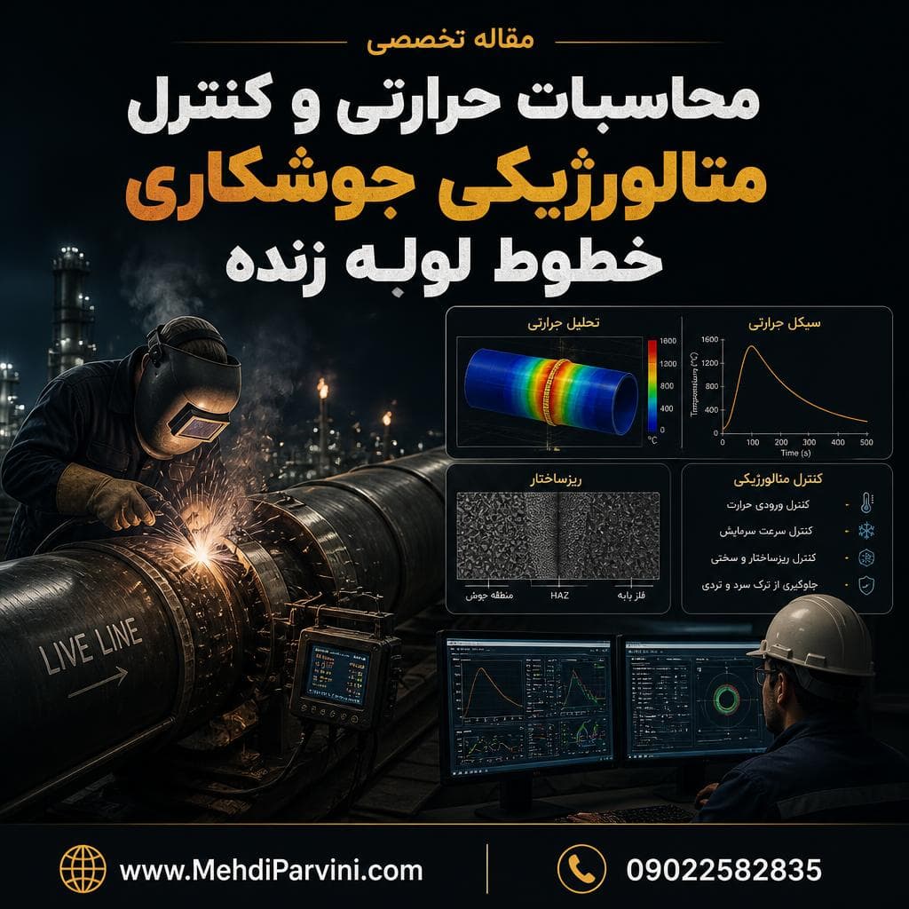 محاسبات حرارتی و کنترل متالورژیکی جوشکاری خطوط لوله زنده