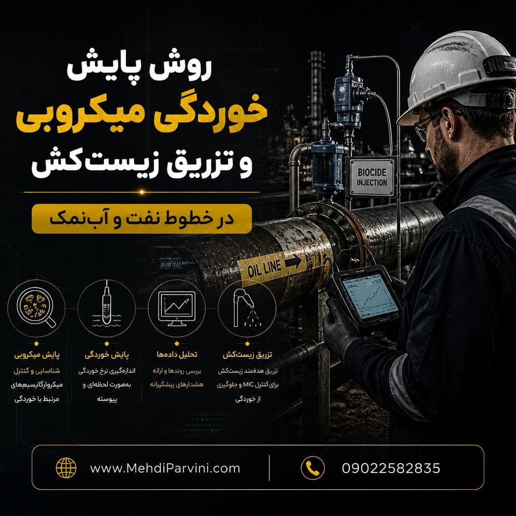 روش پایش خوردگی میکروبی و تزریق