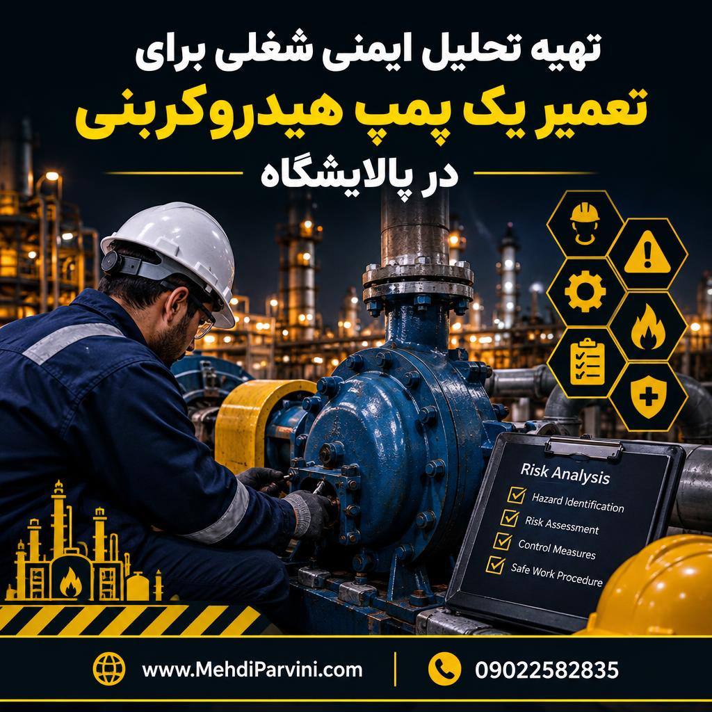 ایمنی شغلی برای تعمیر یک پمپ هیدروکربنی