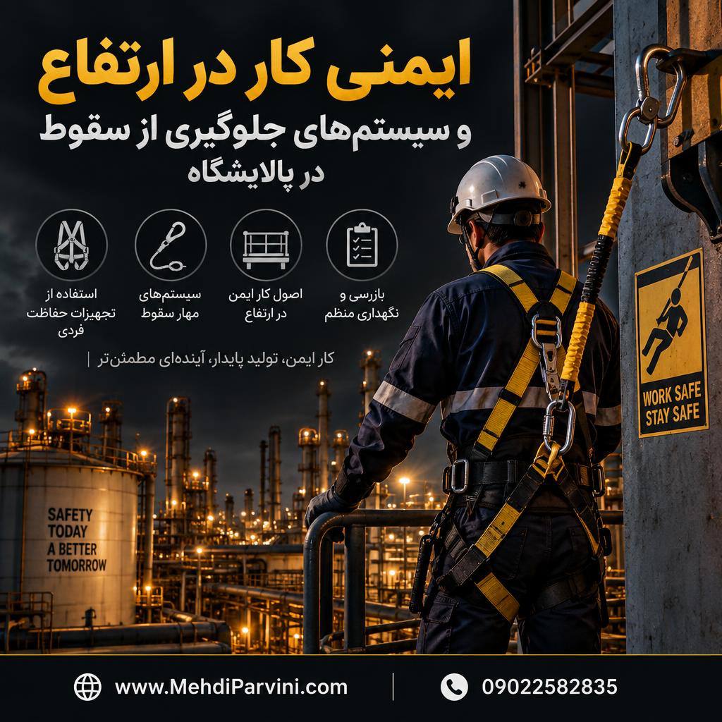 ایمنی کار در ارتفاع و سیستم‌های جلوگیری از سقوط در پالایشگاه