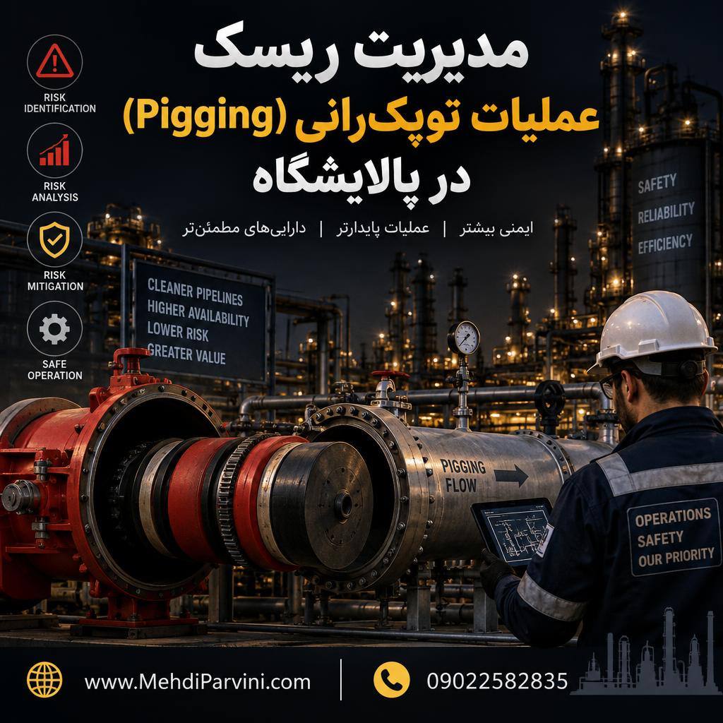 مدیریت ریسک عملیات توپک‌رانی (Pigging) در پالایشگاه