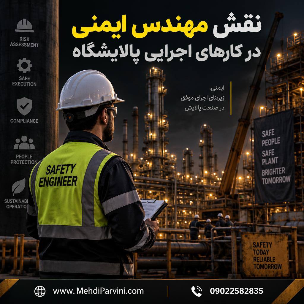 نقش مهندس ایمنی در کارهای اجرایی پالایشگاه