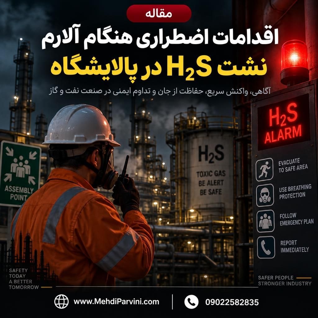 اقدامات اضطراری هنگام آلارم نشت