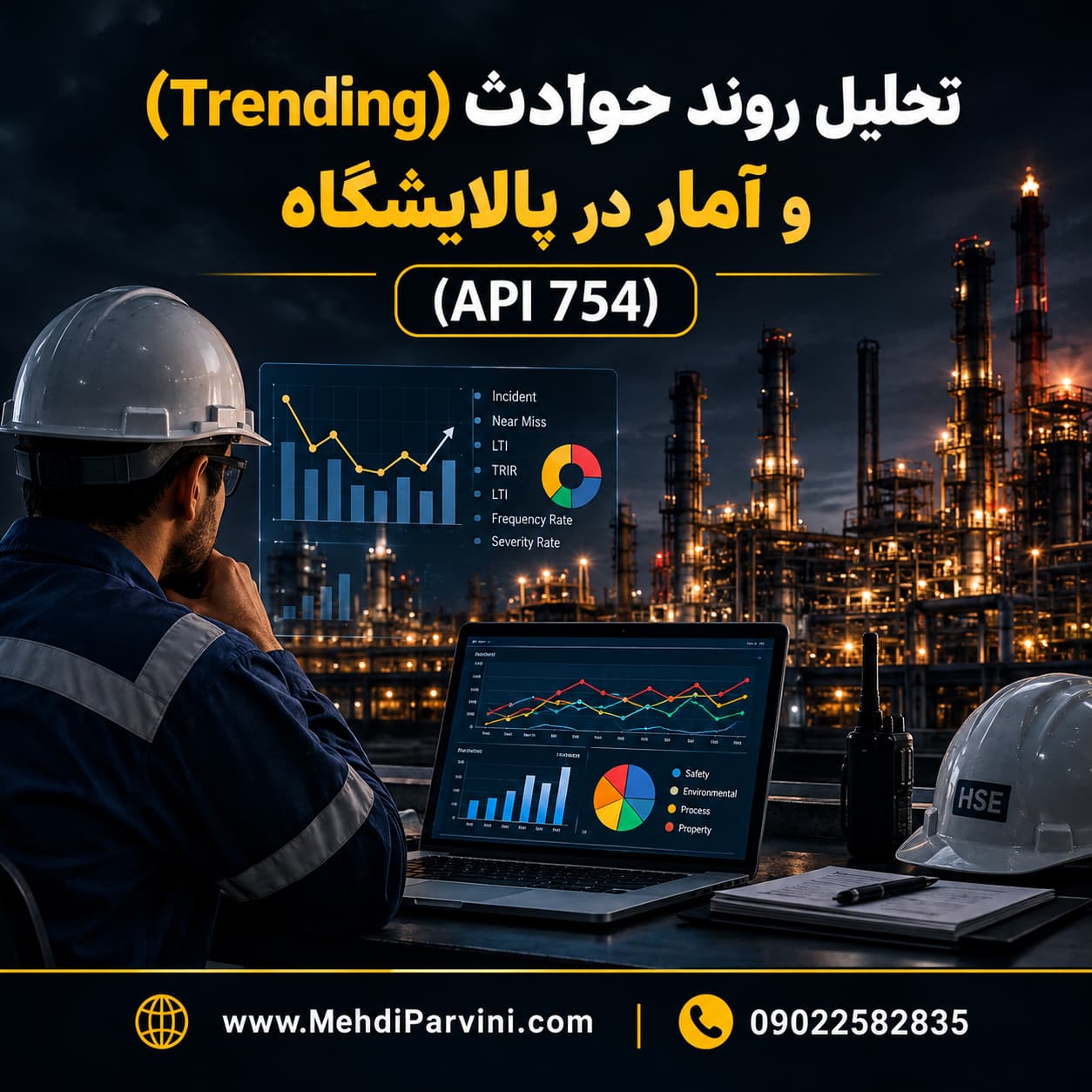 تحلیل روند حوادث (Trending) و آمار در پالایشگاه (API 754)