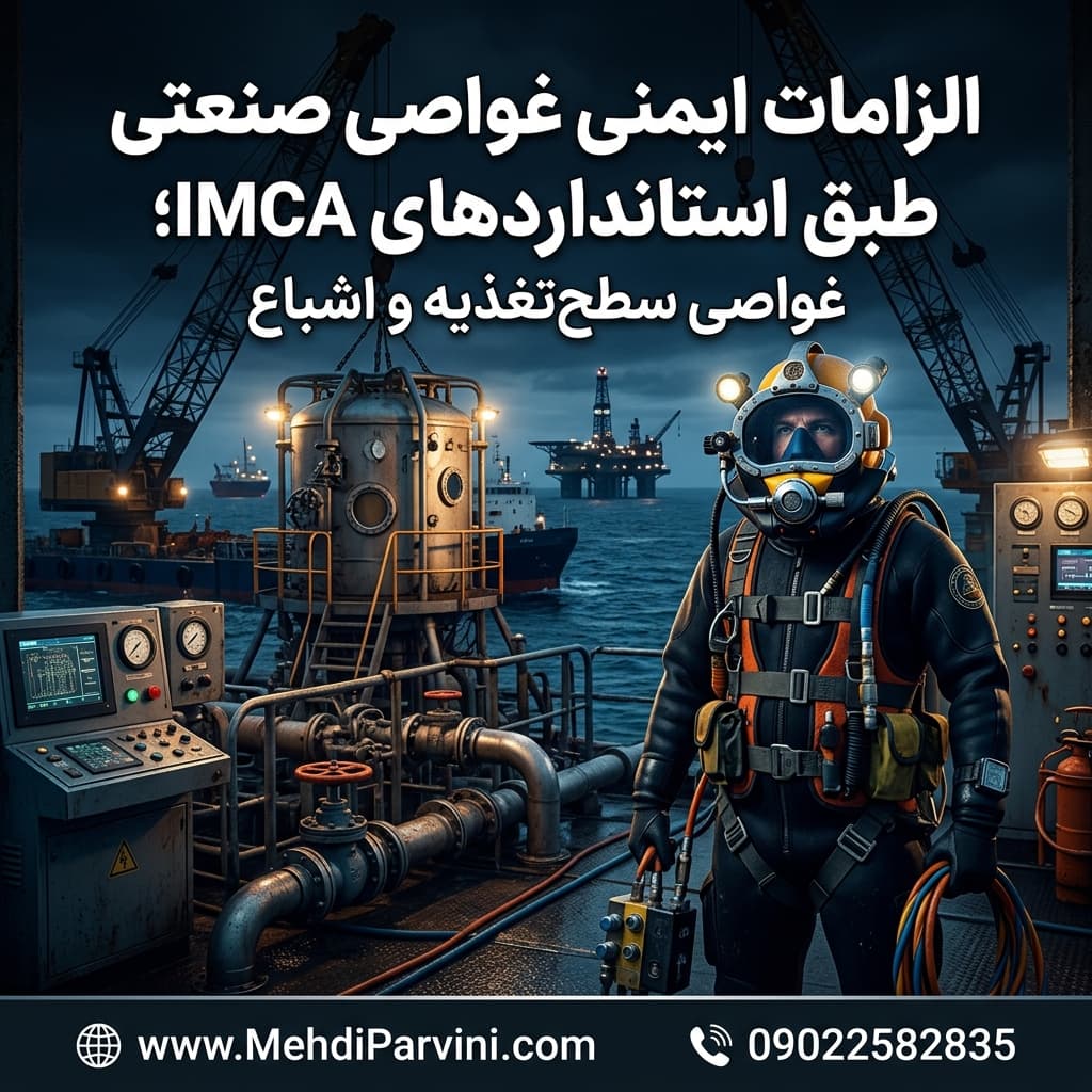 الزامات ایمنی غواصی صنعتی طبق استانداردهای IMCA؛ غواصی سطح‌تغذیه و اشباع