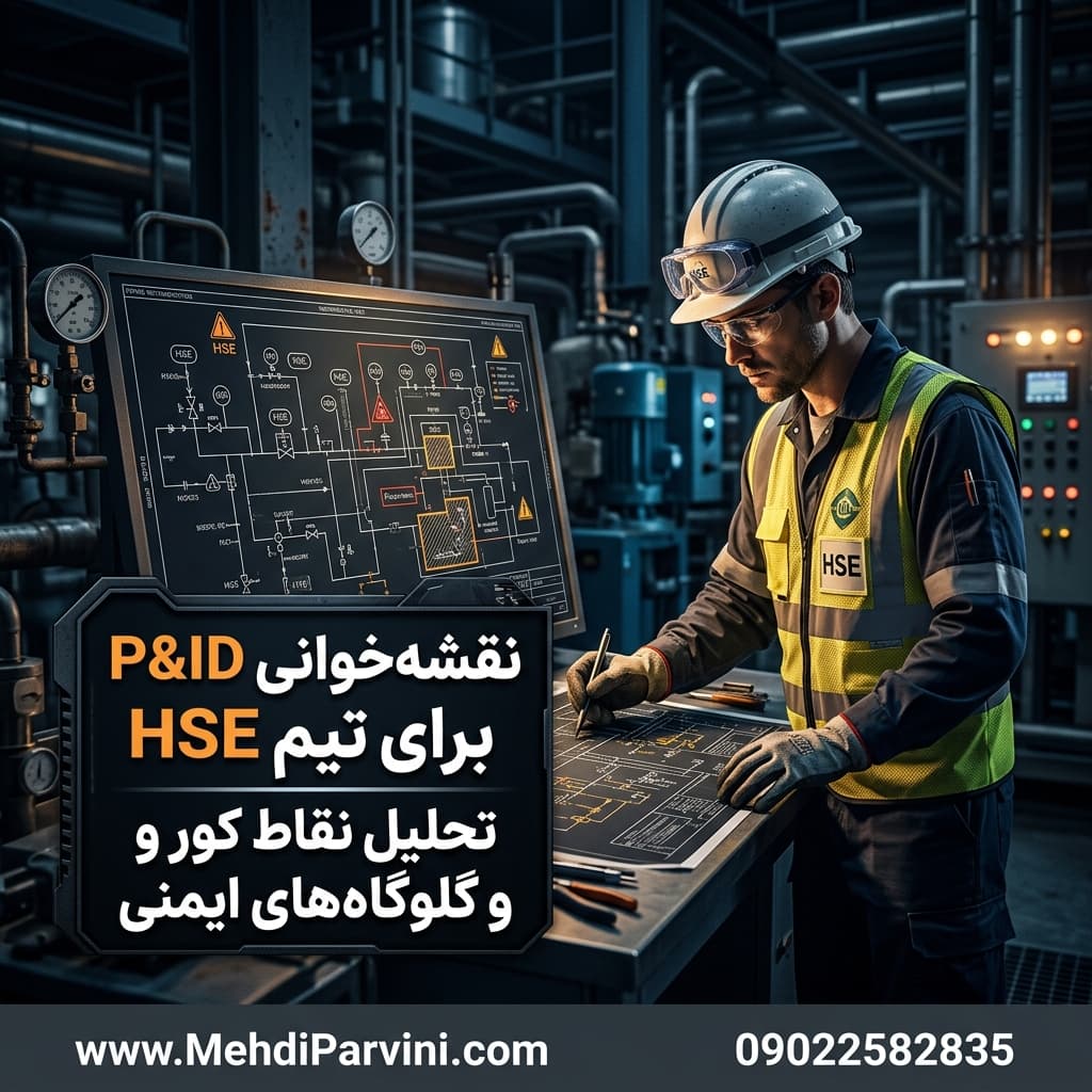 نقشه‌خوانی P&ID برای تیم HSE | تحلیل نقاط کور و گلوگاه‌های ایمنی