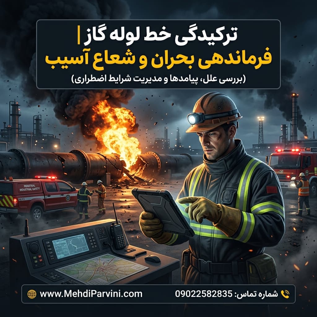 ترکیدگی خط لوله گاز | فرماندهی بحران و شعاع آسیب