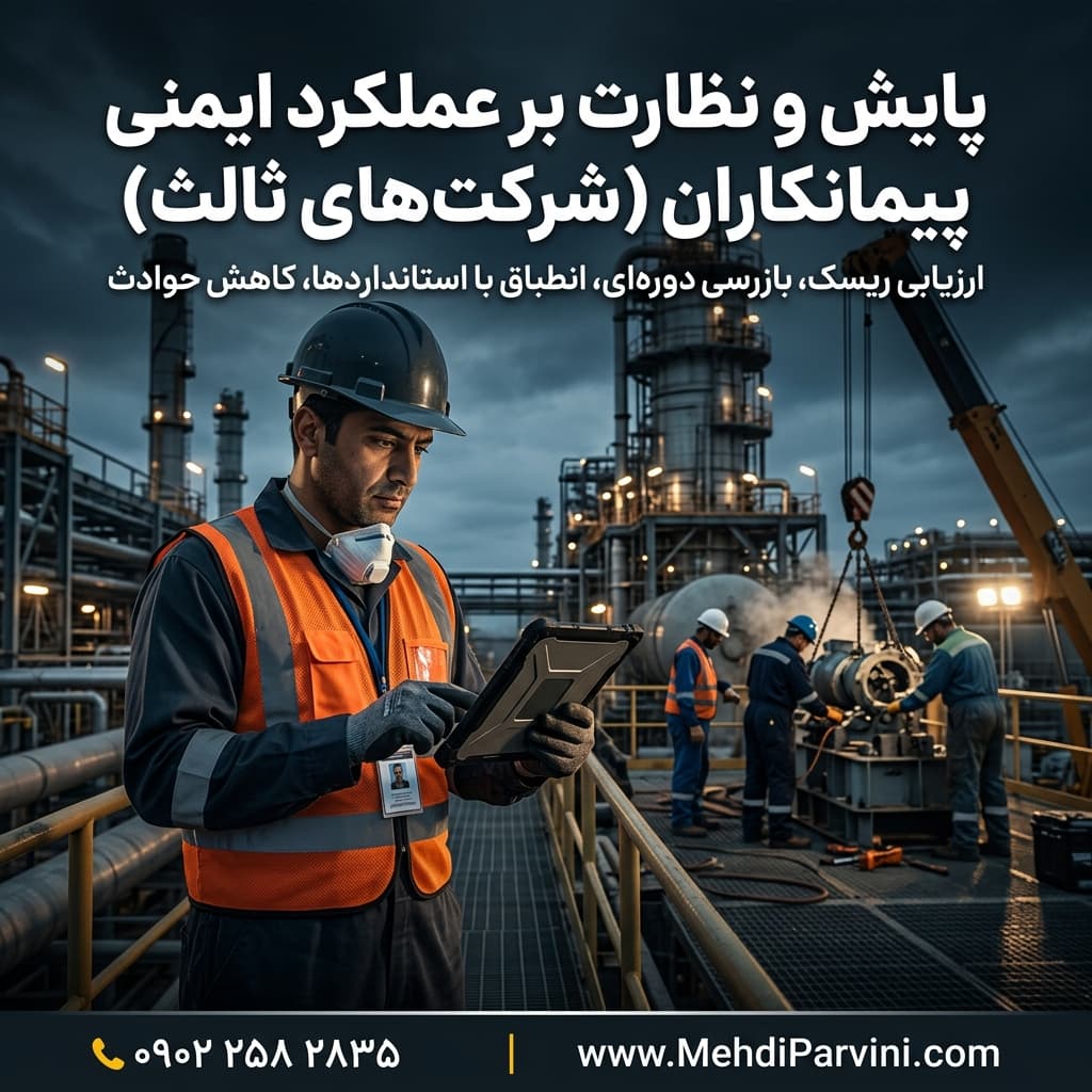 پایش و نظارت بر عملکرد ایمنی پیمانکاران (شرکت‌های ثالث)
