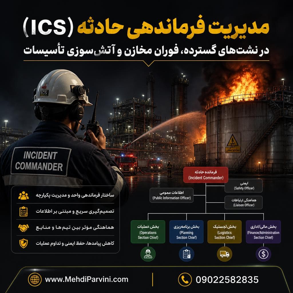 مدیریت فرماندهی حادثه (ICS) در نشت‌های گسترده،