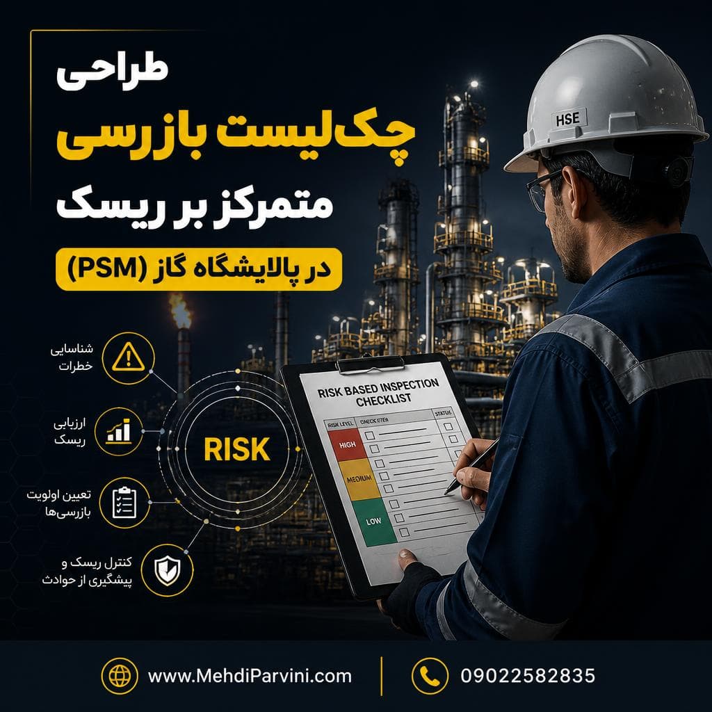 طراحی چک‌لیست بازرسی متمرکز بر ریسک در پالایشگاه گاز (PSM)