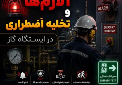آلارم‌ها و تخلیه اضطراری در ایستگاه گاز