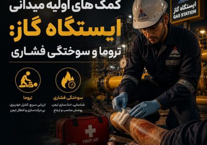 کمک‌های اولیه میدانی ایستگاه گاز: تروما و سوختگی فشاری