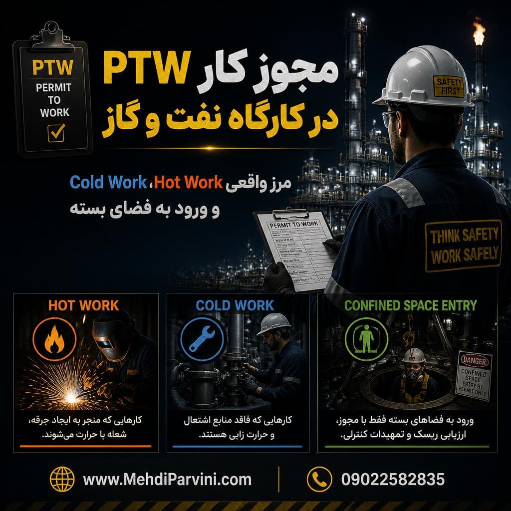 مجوز کار PTW در کارگاه نفت و گاز