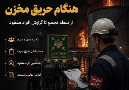 حساب‌کشی نفرات هنگام حریق مخزن