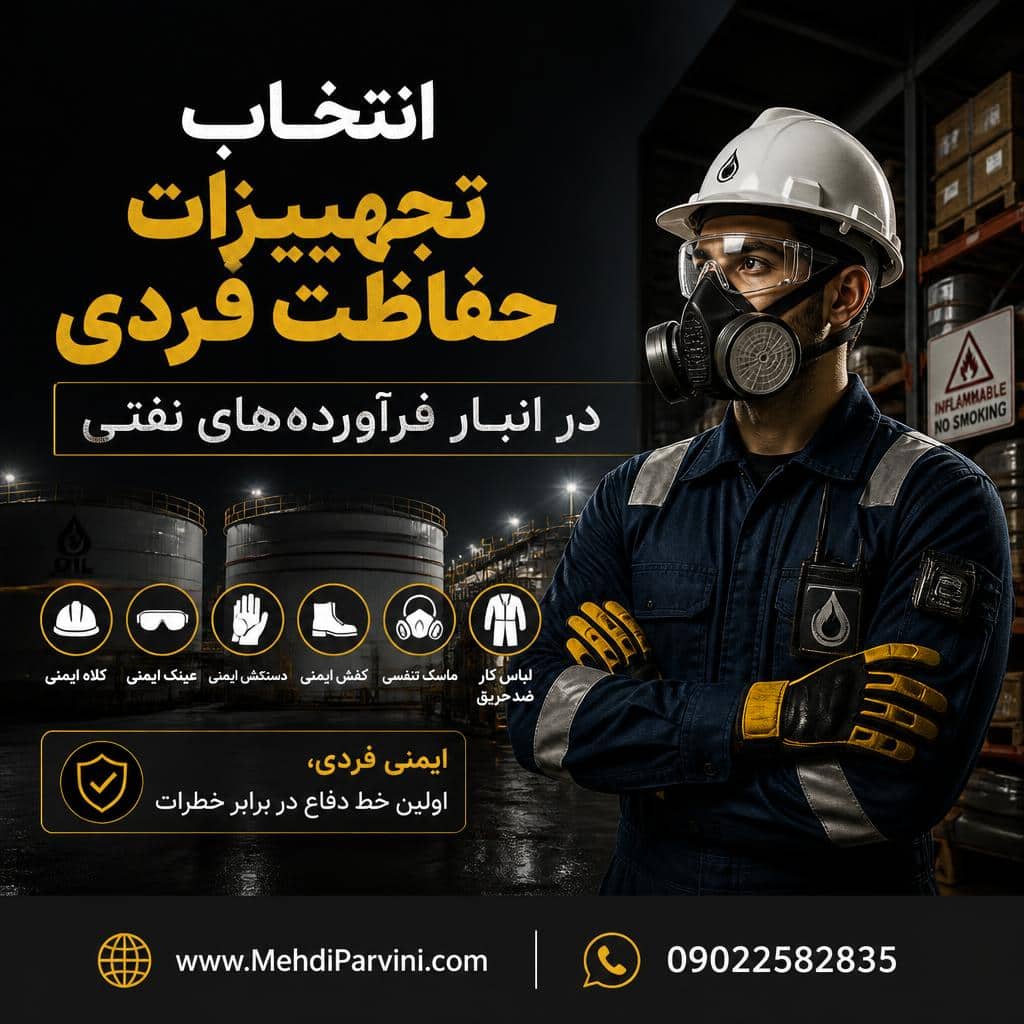 انتخاب تجهیزات حفاظت فردی در انبار فرآورده‌های نفتی