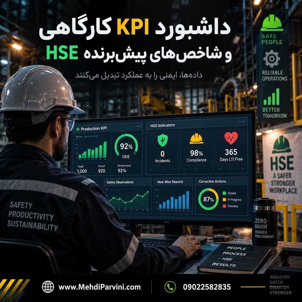 داشبورد KPI کارگاهی و شاخص‌های پیش‌برنده HSE