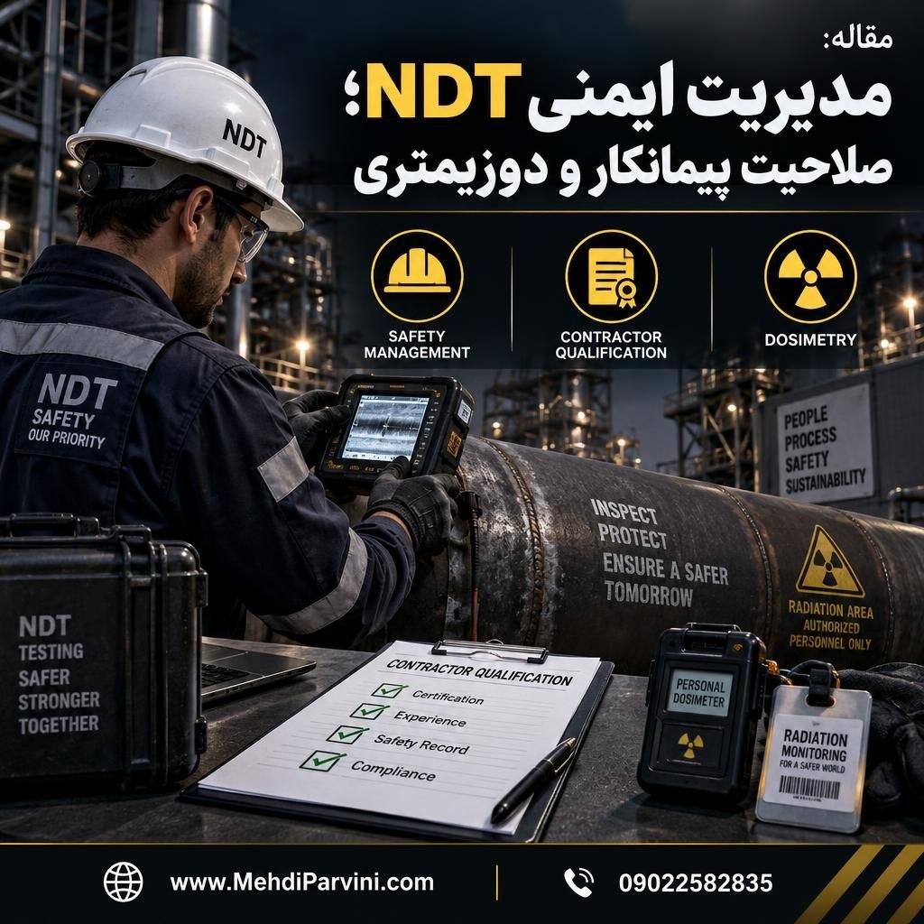 مدیریت ایمنی NDT؛ صلاحیت پیمانکار و دوزیمتری