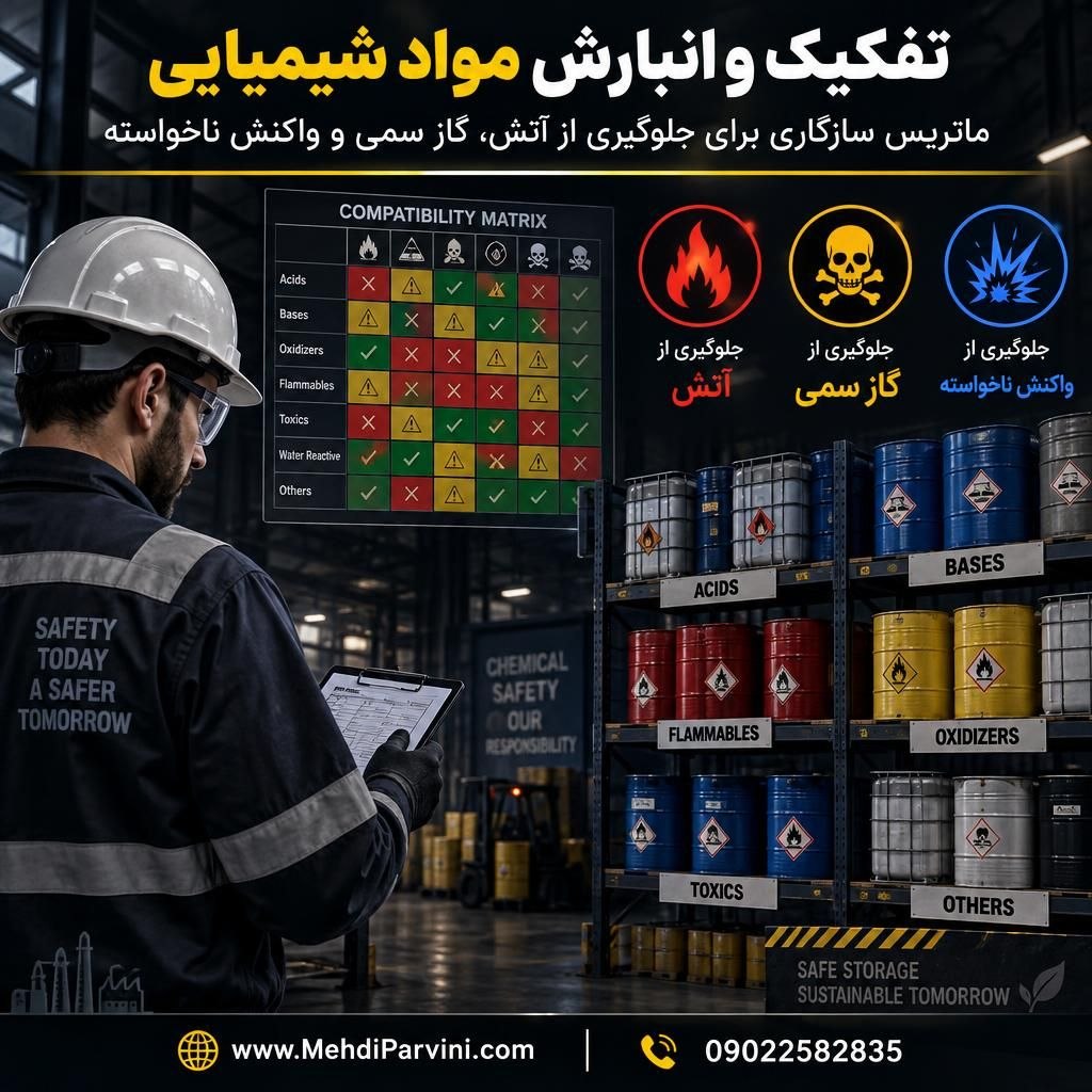 تفکیک و انبارش مواد شیمیایی